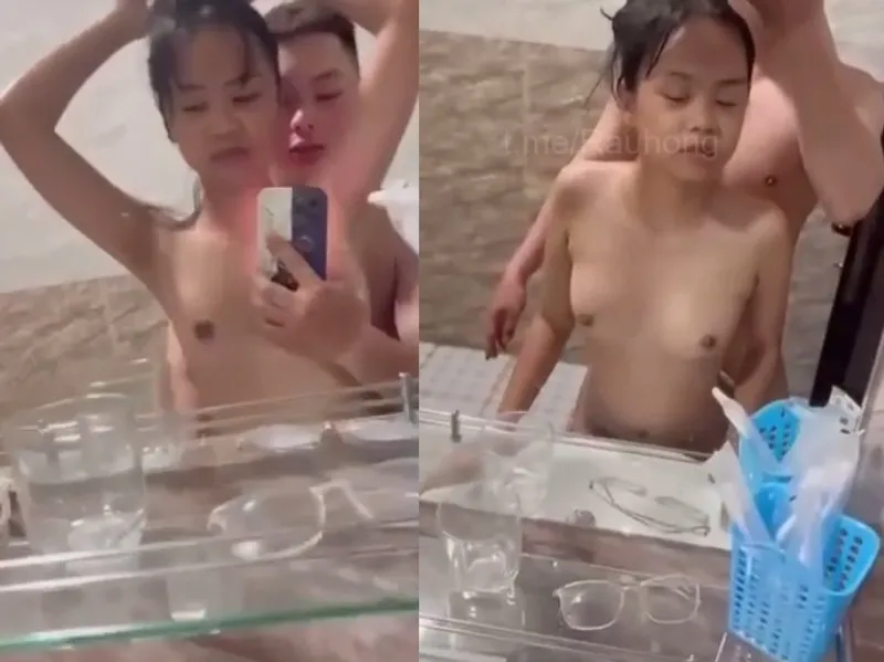 Thon gọn em cùng người yêu xxx trước gương quay kỉ niệm